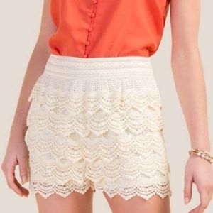 2 pairs of Daphne Crochet Shorts 1 black 1 cream